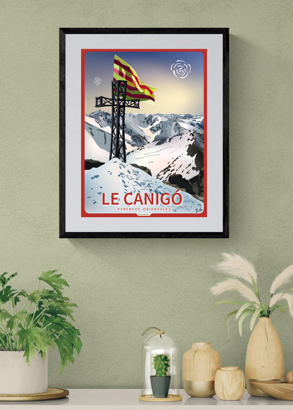 Mise en situation de l'affiche du Canigou par Zoé